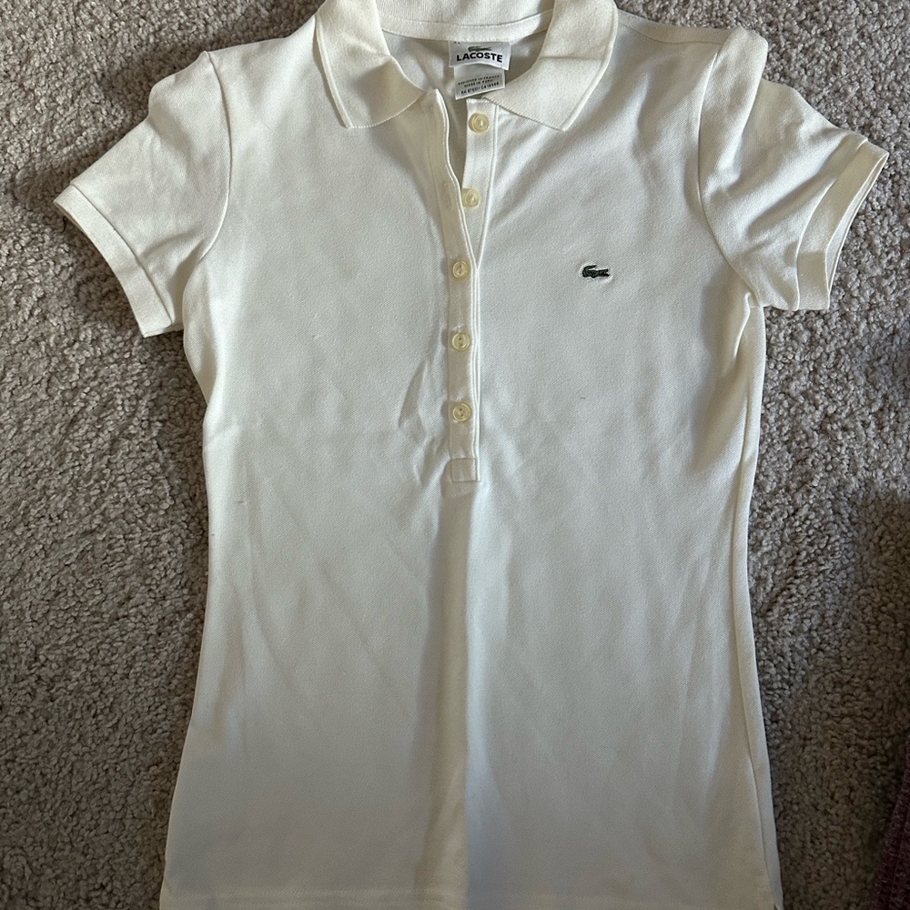 Lacoste Women’s Cream Polo Shirt